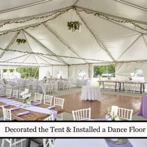 Tuscany Landing Tent for a beautiful outdoor wedding.